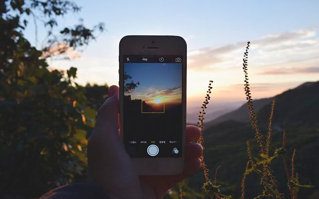 Memotret sunrise ponsel android ios