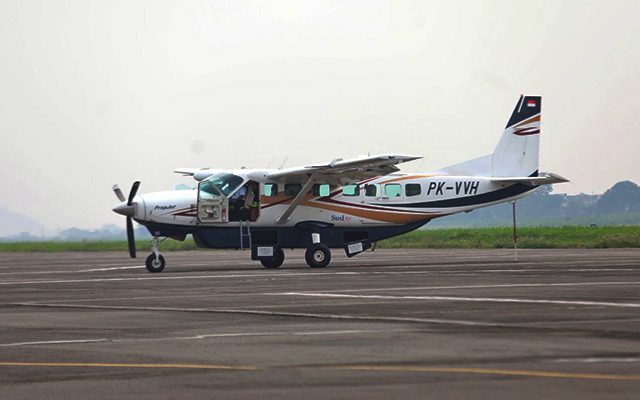Susi Air di Bandara Husein Sastranegara Twin Airport